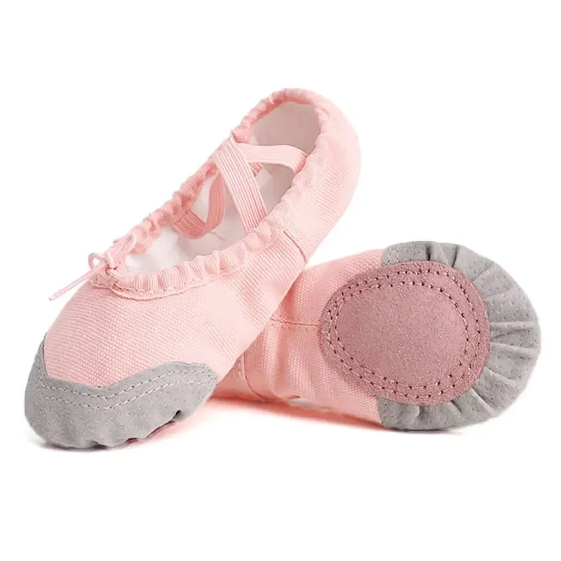 Girls Ballet Shoes For Woman Ballerina Shoes Ballet Flats Women Canvas Soft Sole Dance Slippers Children Practise Dance Shoes