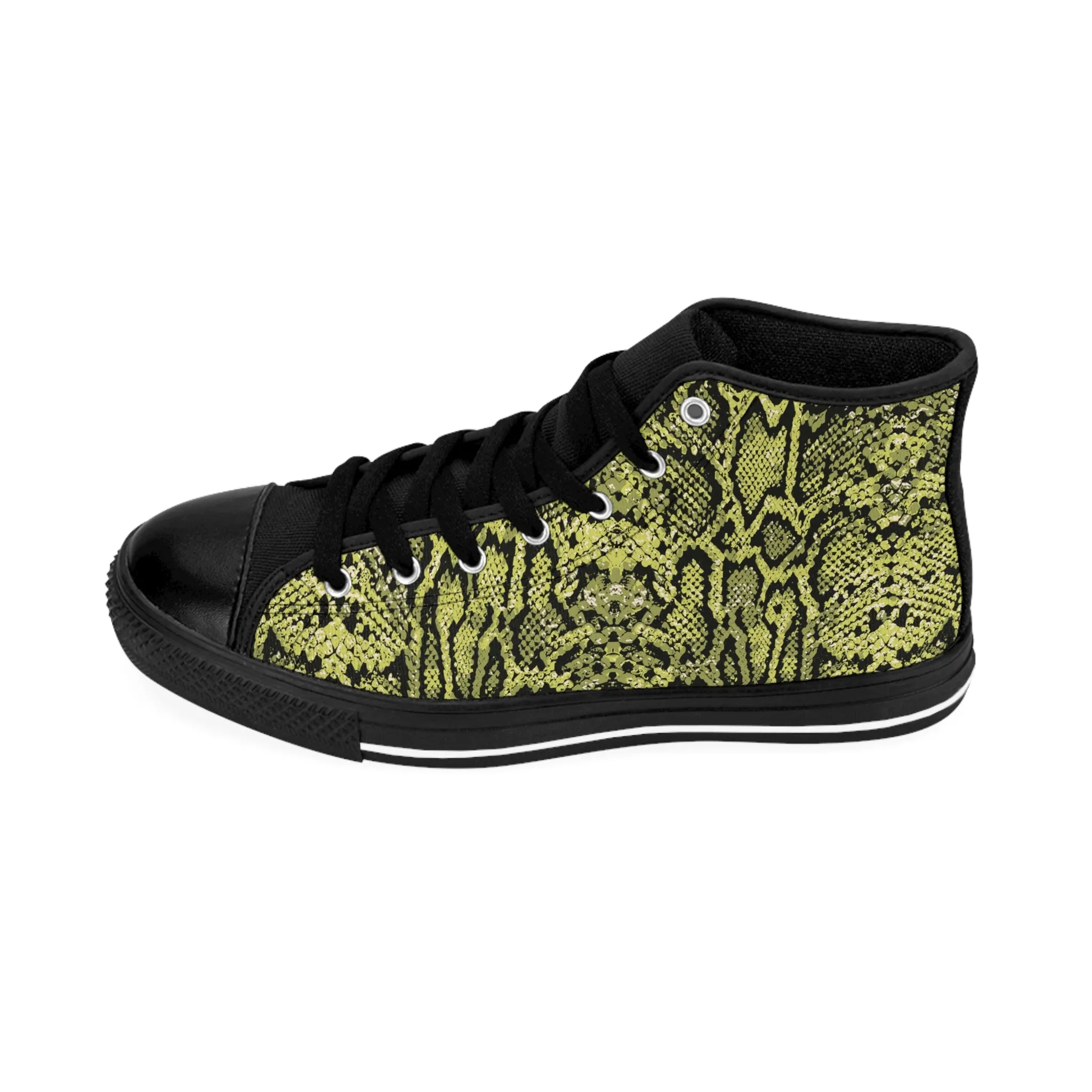 Green Snake Scales Women's Classic Sneakers