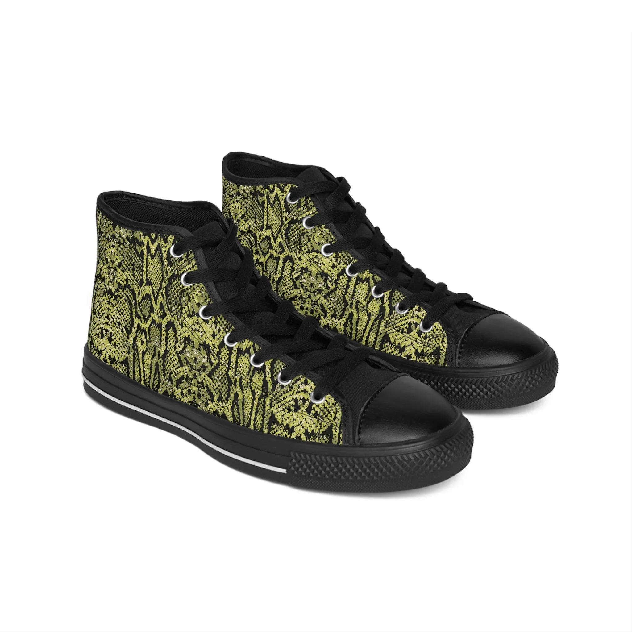 Green Snake Scales Women's Classic Sneakers