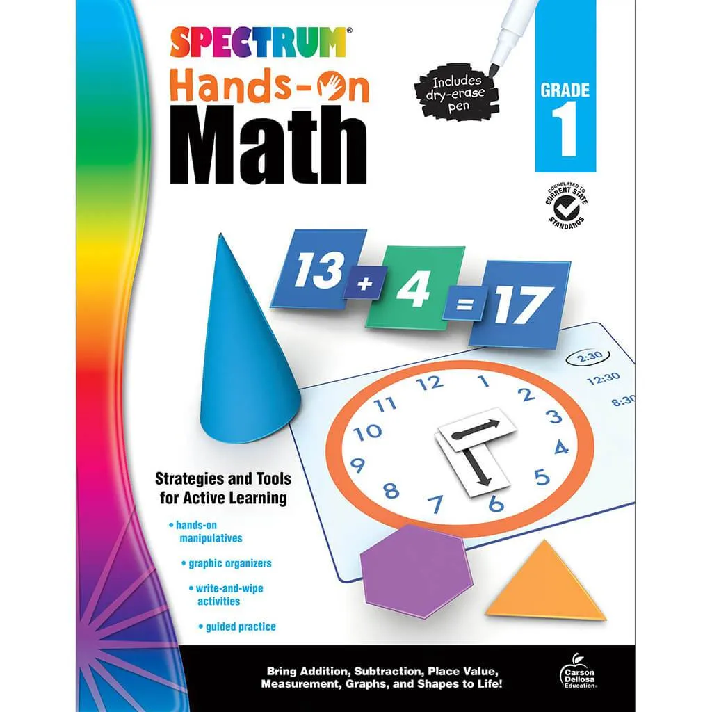 Hands-On Math Workbook Grade 1