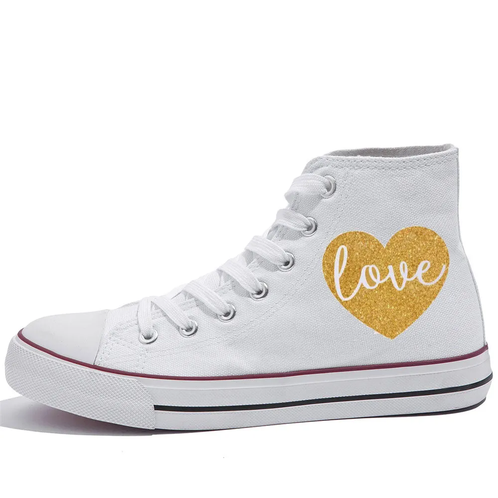 heart face glitters shoes/ smiley face sneakers