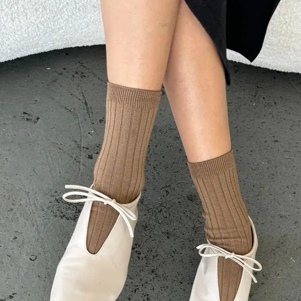 Her Socks - Dark Tan