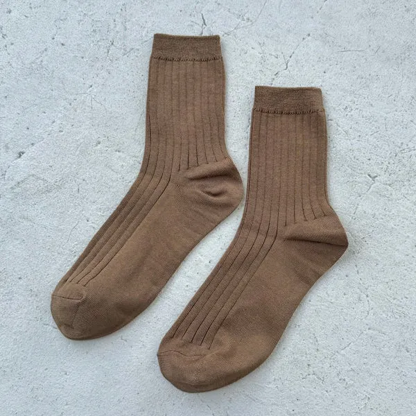 Her Socks - Dark Tan