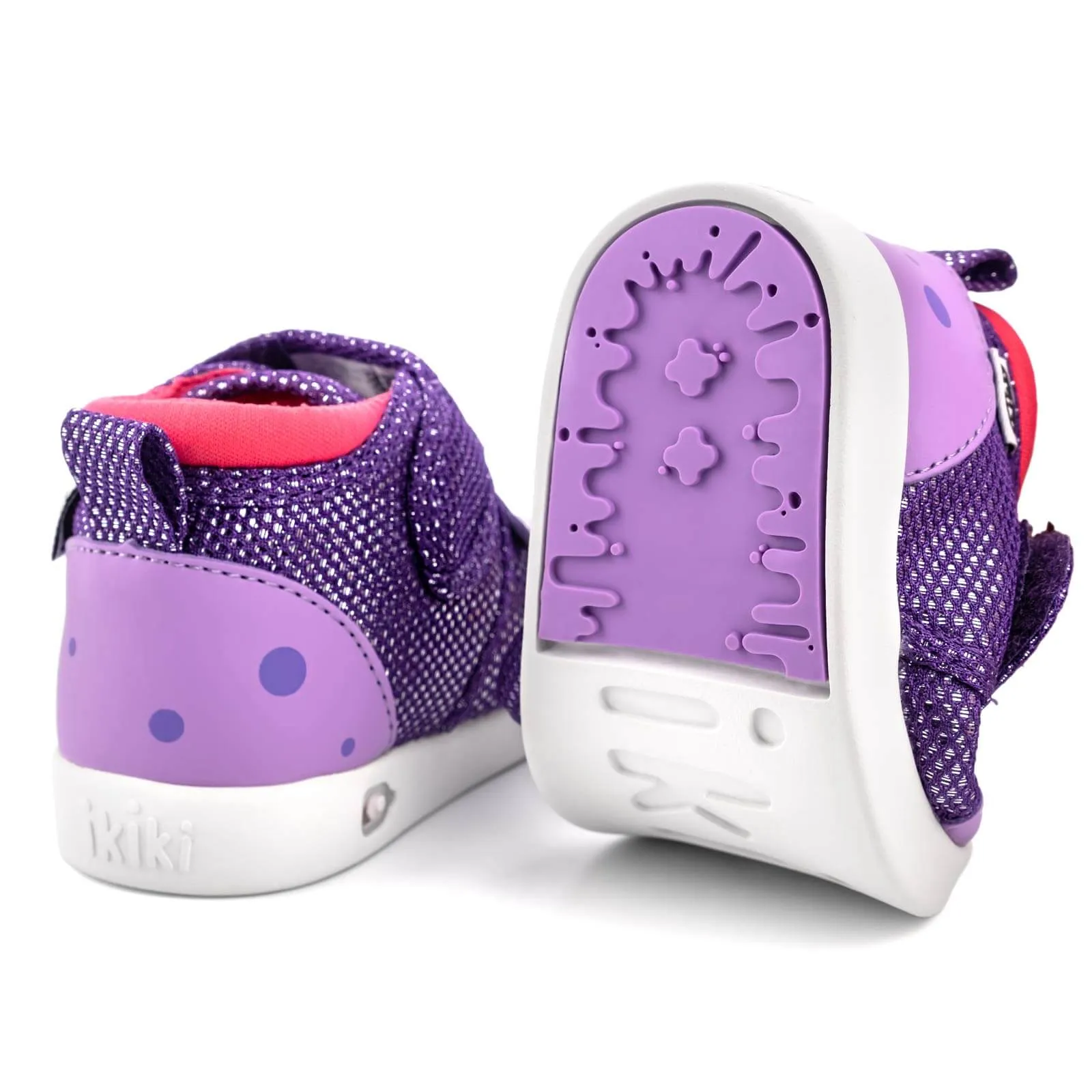 Hippo Squeaky Toddler Shoes | Sparkly Purple