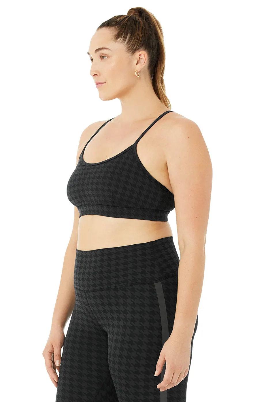 Houndstooth Gratitude Bra - Black