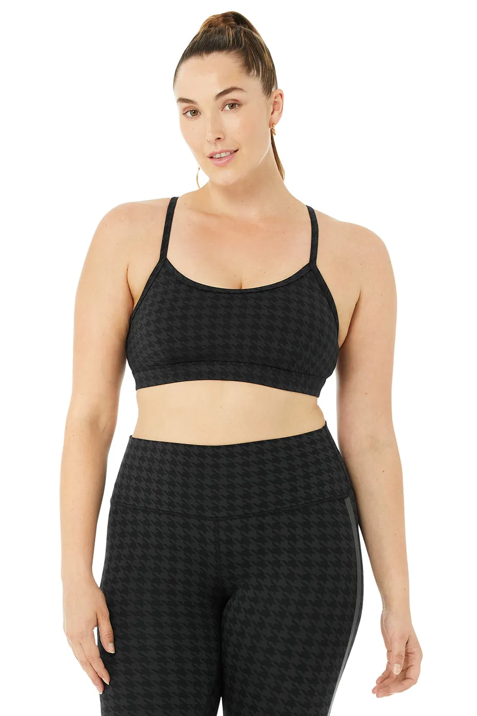 Houndstooth Gratitude Bra - Black