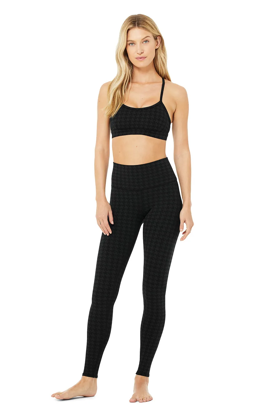 Houndstooth Gratitude Bra - Black