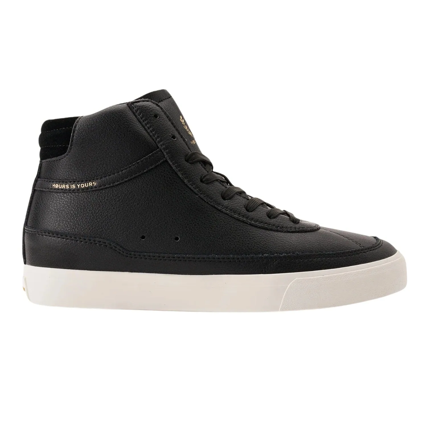 Høurs Is Yours North LX Mid Top Shoes - Black Leather/White