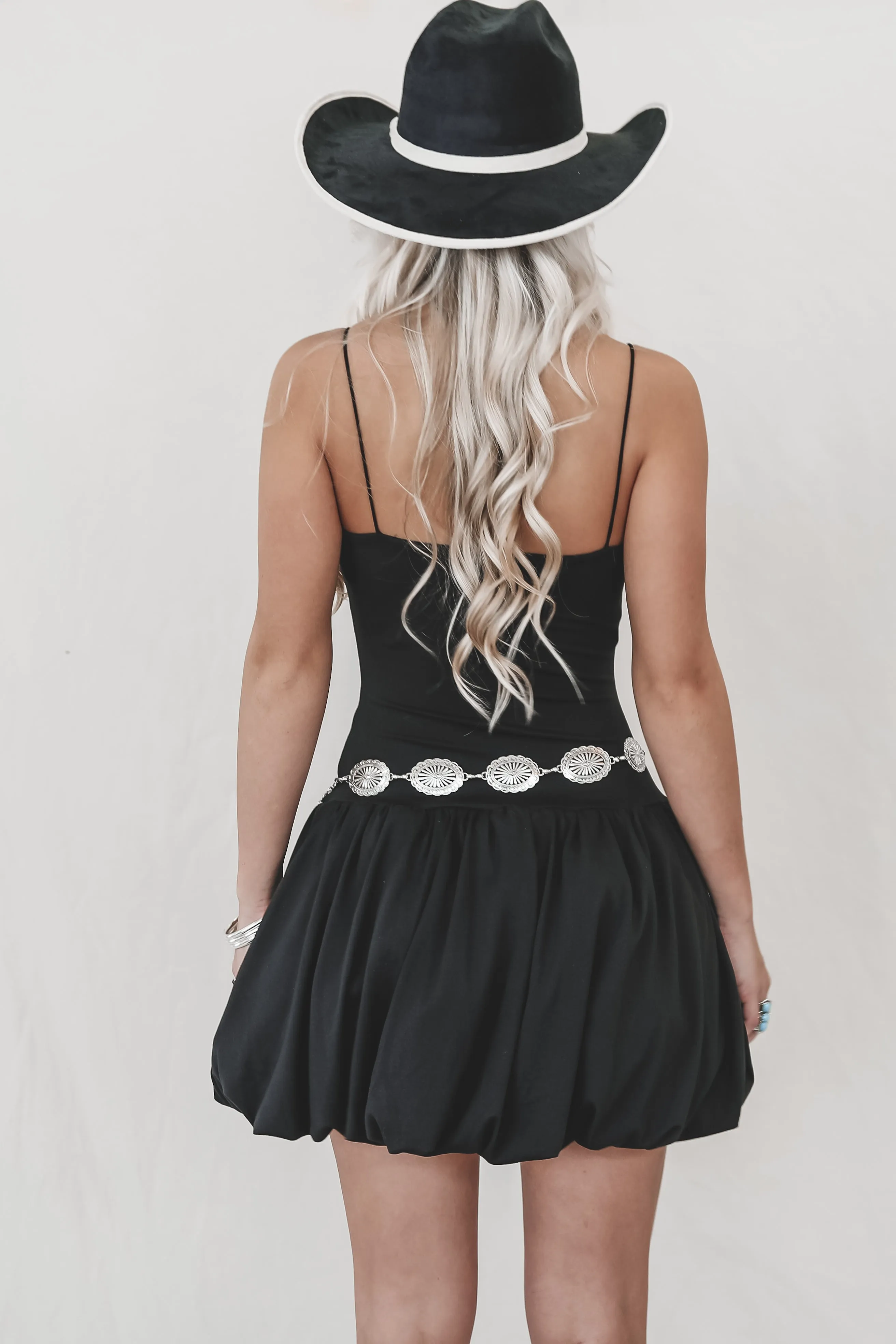 In A Western Bubble Mini Dress