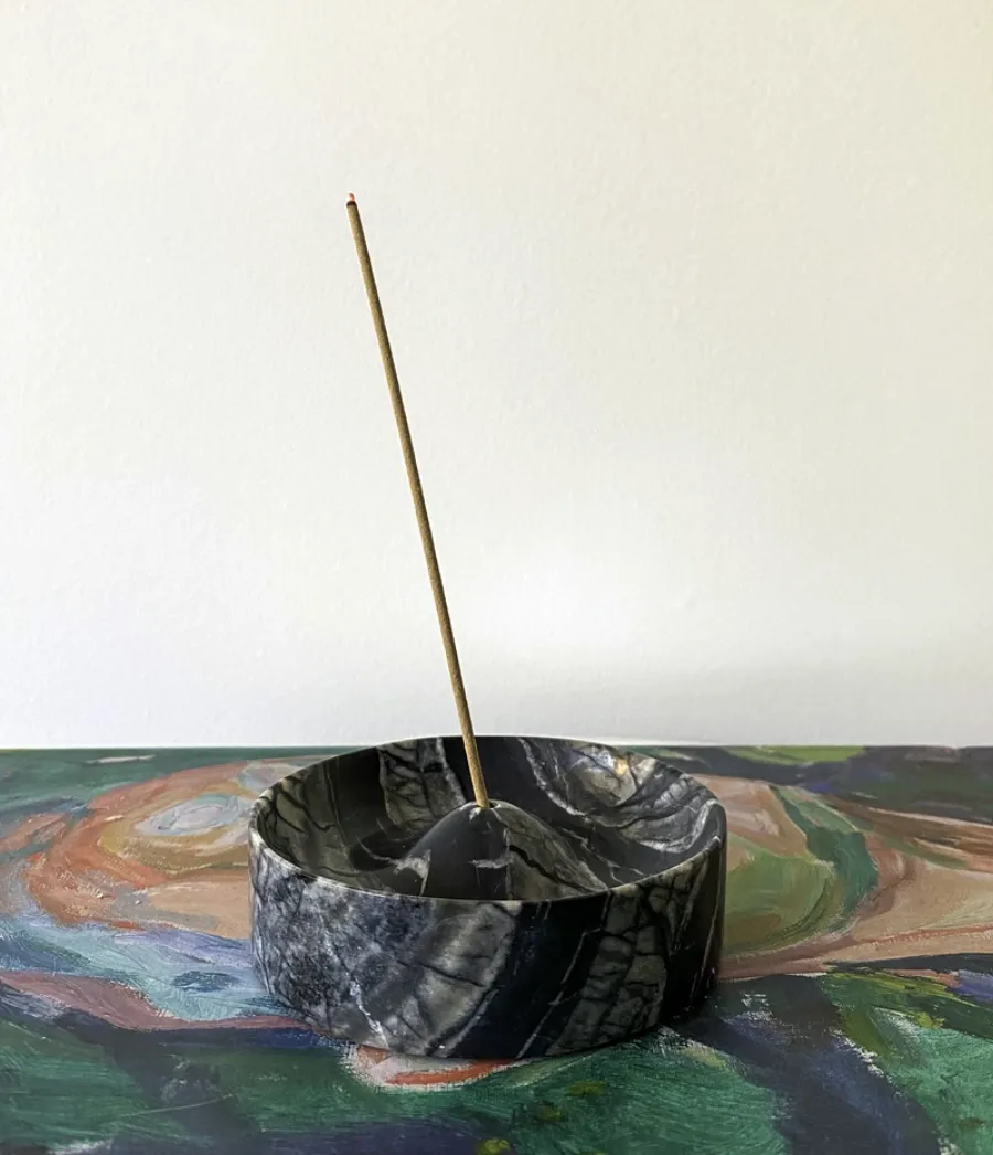 Incense Holder | Black Marble