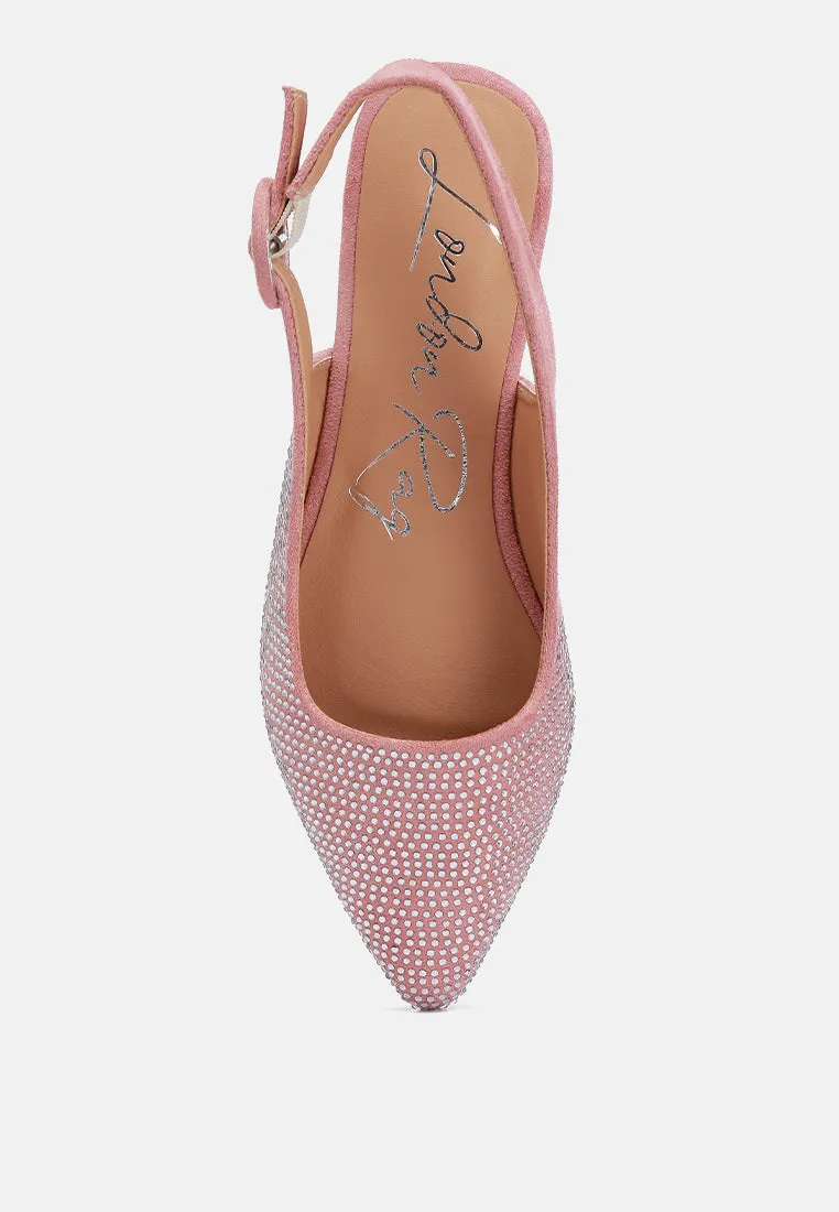 Jarisa Rhinestones Embellished Slingback Mules