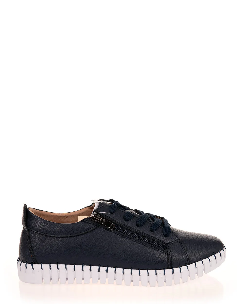 Just Bee Capari Navy Leather Sneaker