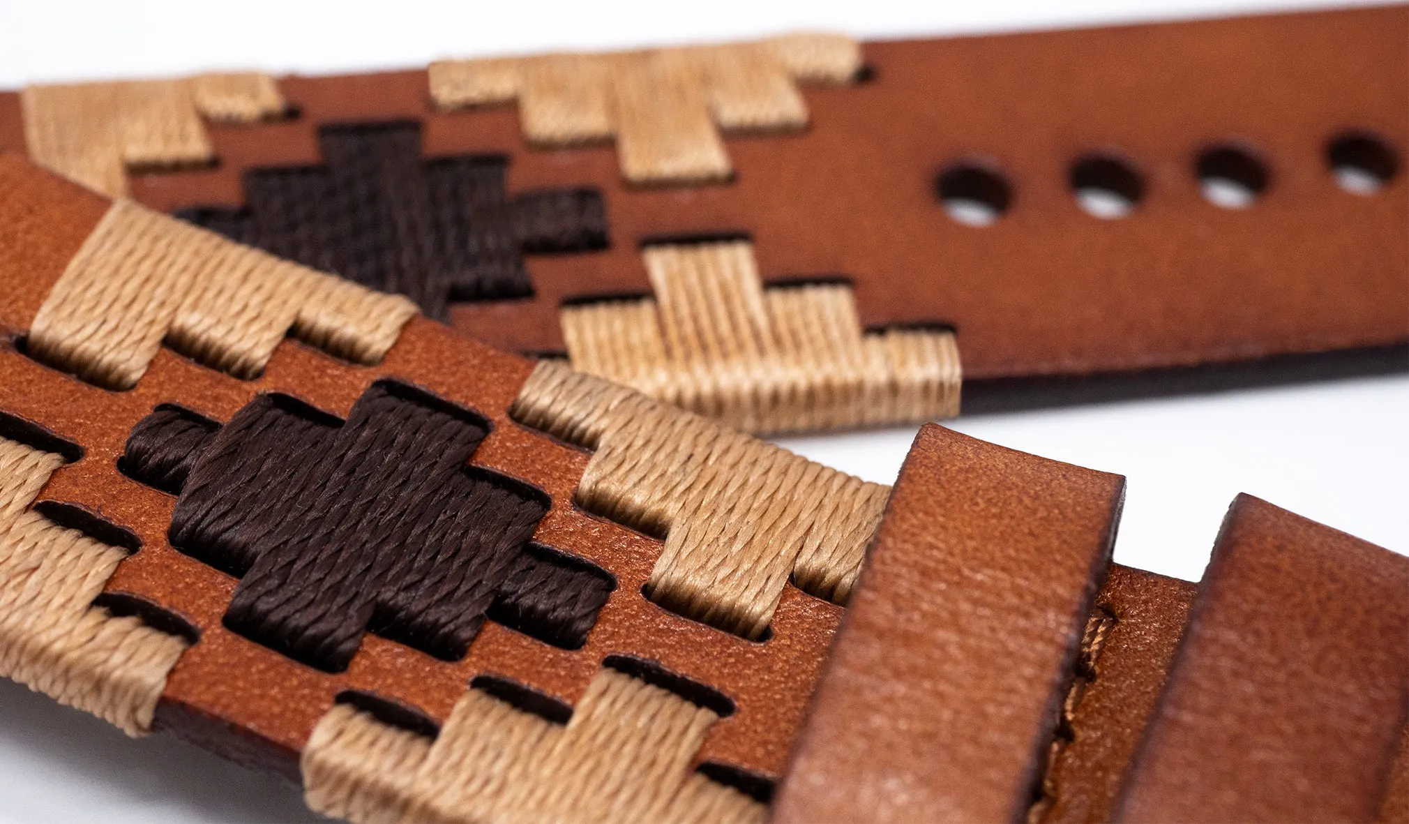 Khaki Brown Gaucho Watch Band (18mm, 20mm SALE)