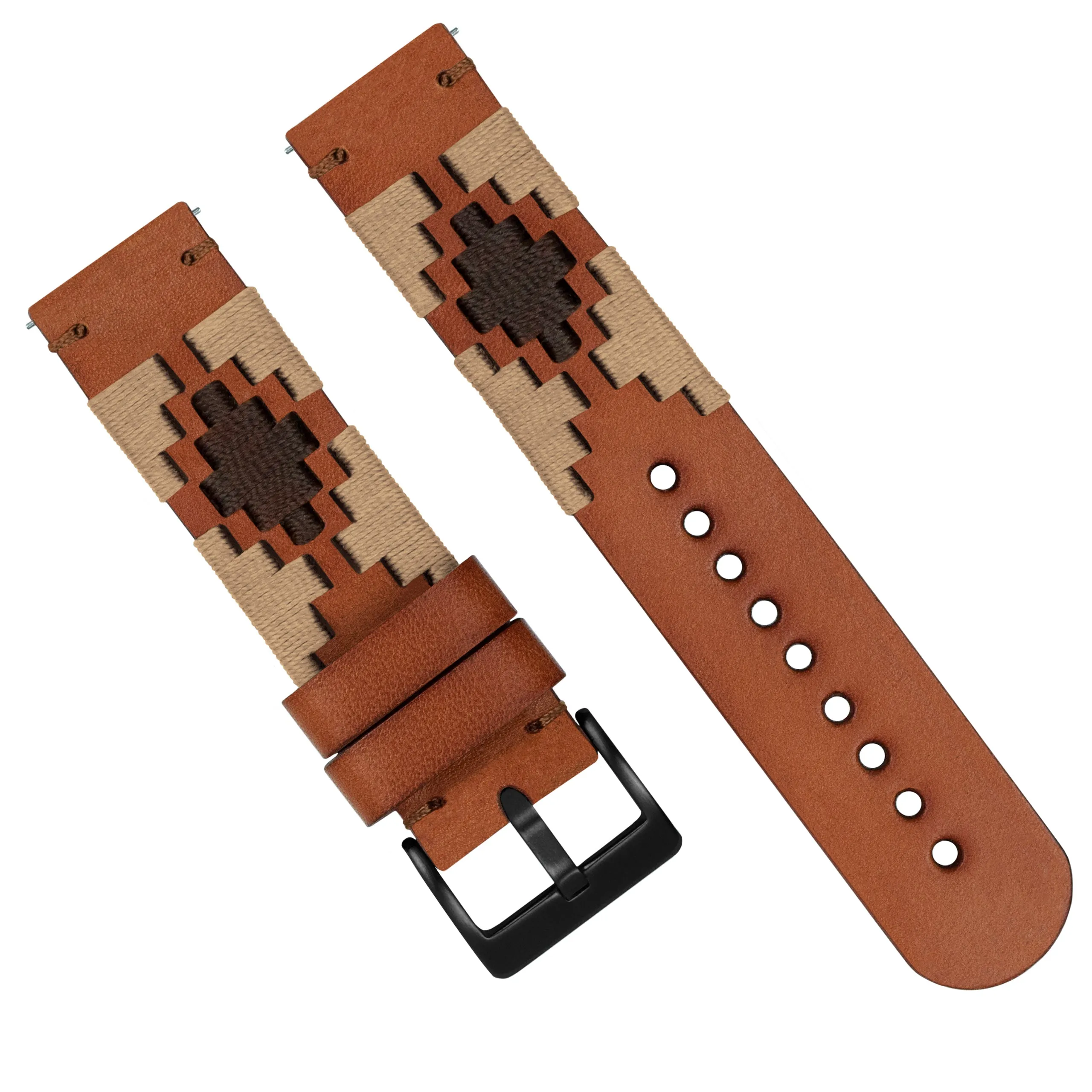 Khaki Brown Gaucho Watch Band (18mm, 20mm SALE)