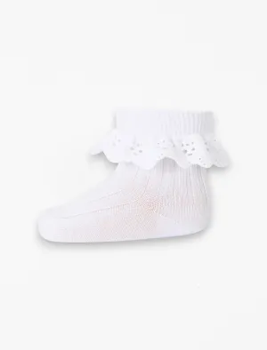 Lace Socks in Snow White