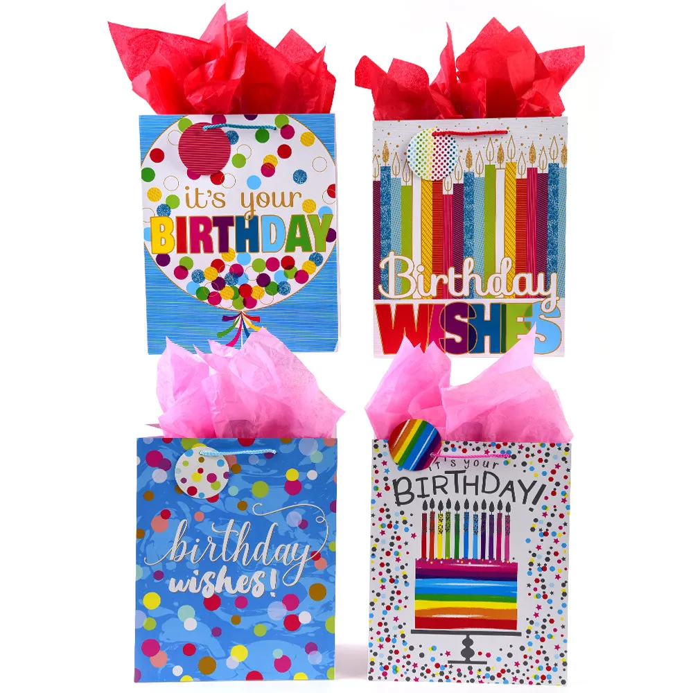 Large Candle Birthday Surprise Print Bag, 4 Designs