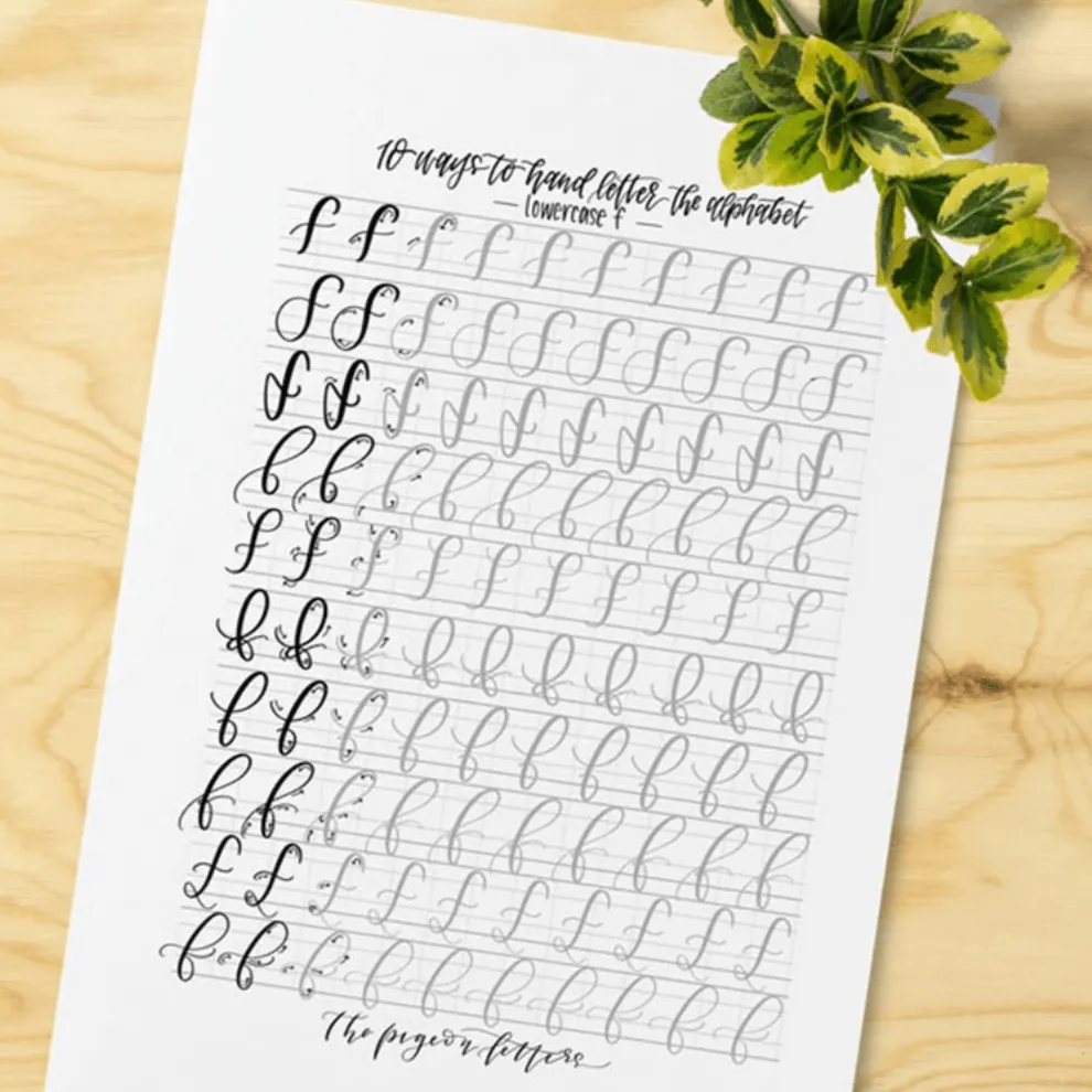 Lettering Practice Sheets - Lowercase Alphabet