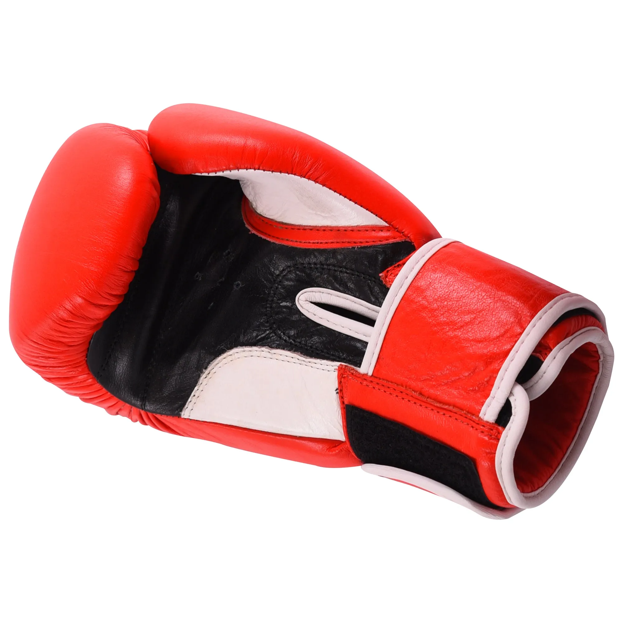 MAR-105B | Red Genuine Cowhide Leather Boxing/Kickboxing Gloves