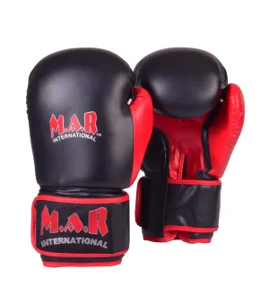 MAR-111 | Black & Red Boxing & Kickboxing Gloves