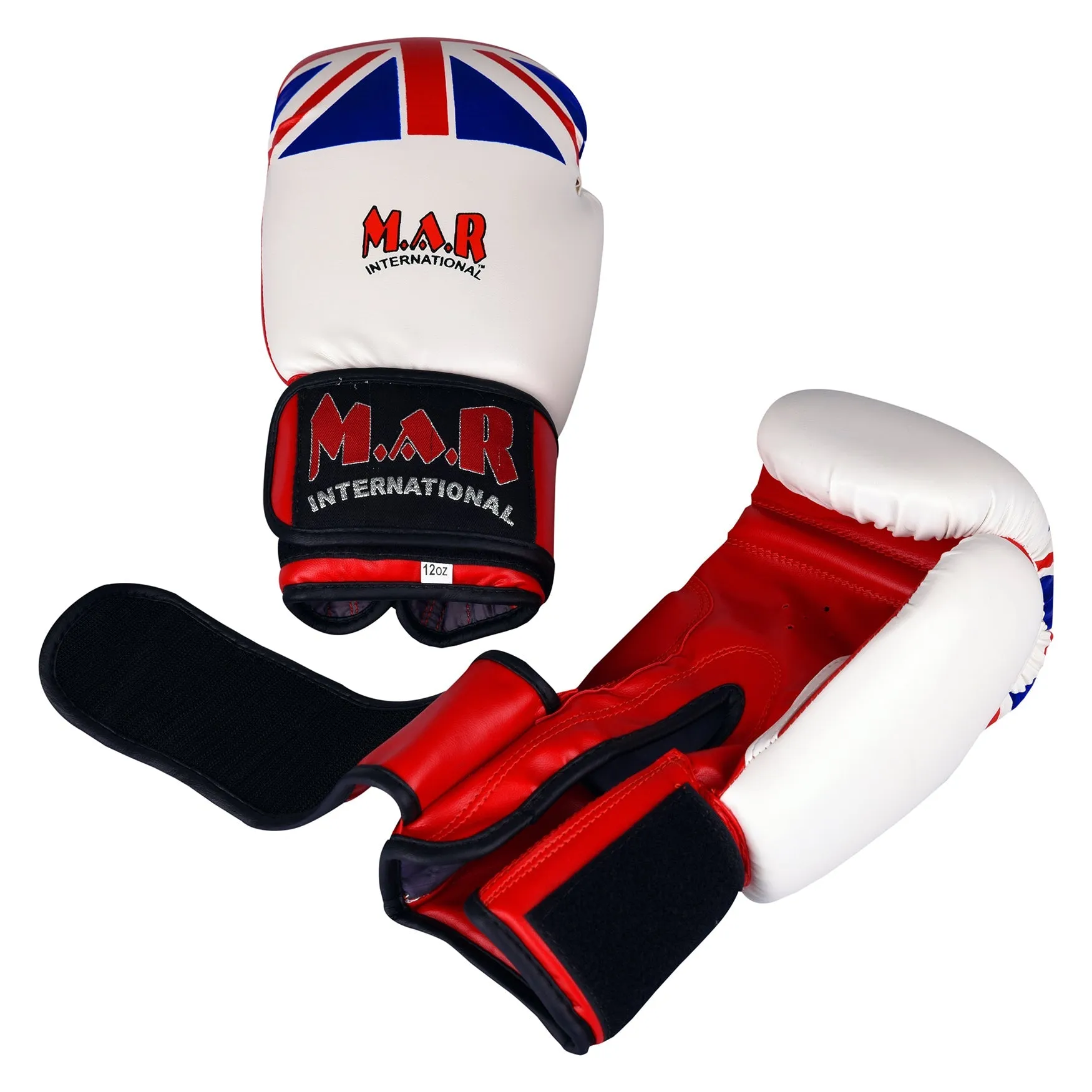 MAR-114 | White Union Jack Boxing/Kickboxing Gloves