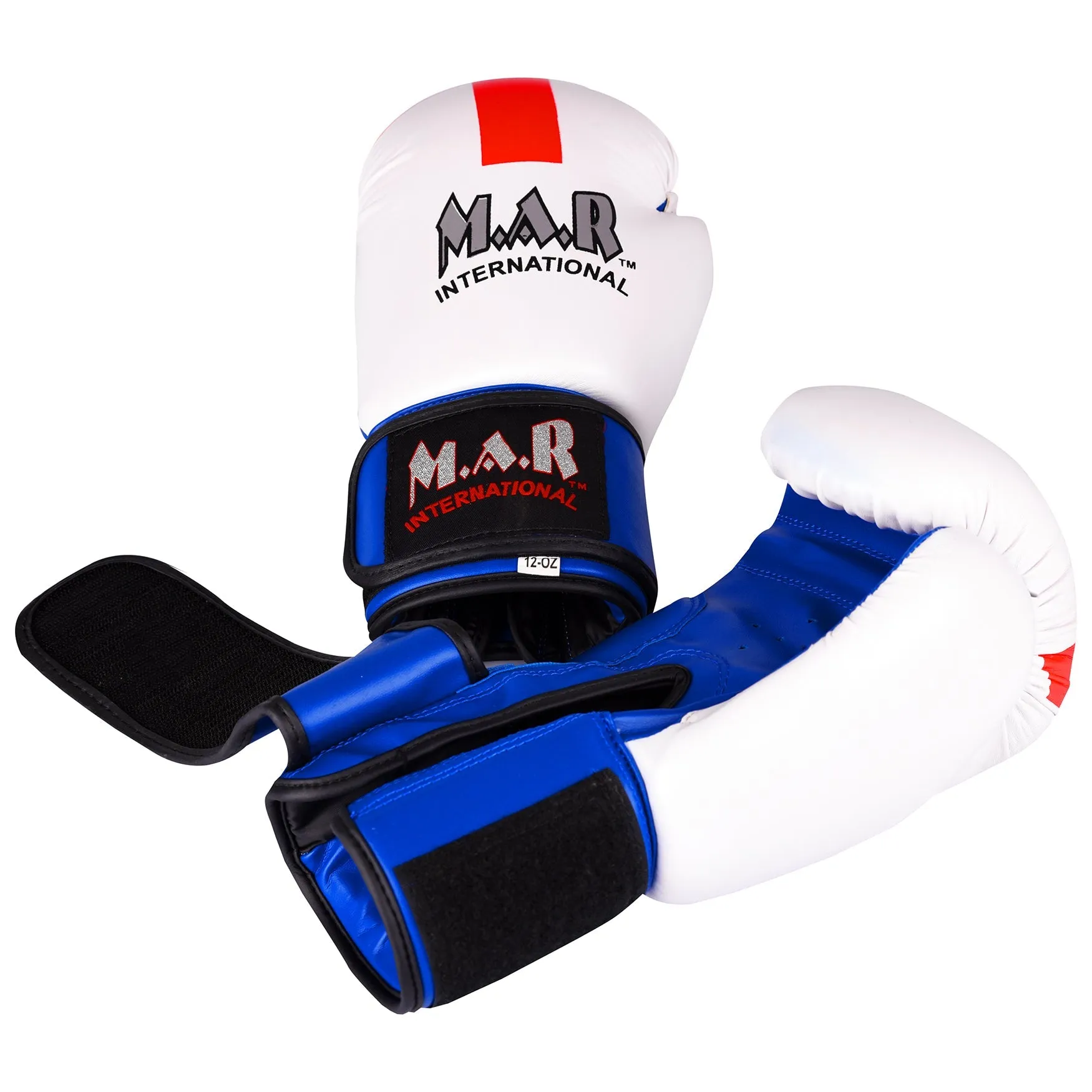 MAR-115 | White St Georges Boxing/Kickboxing Gloves