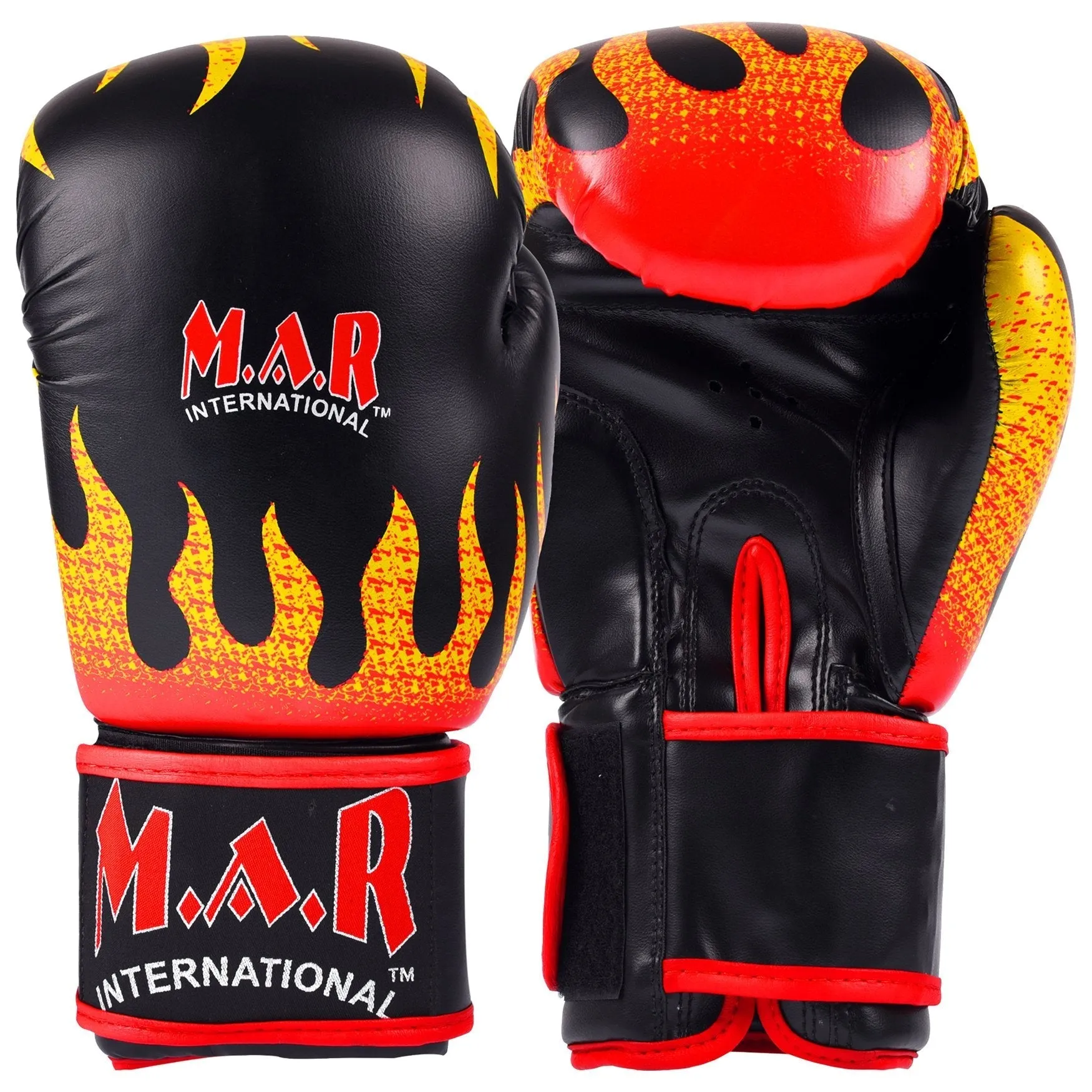 MAR-118A | Flame Print Boxing & Kickboxing Gloves