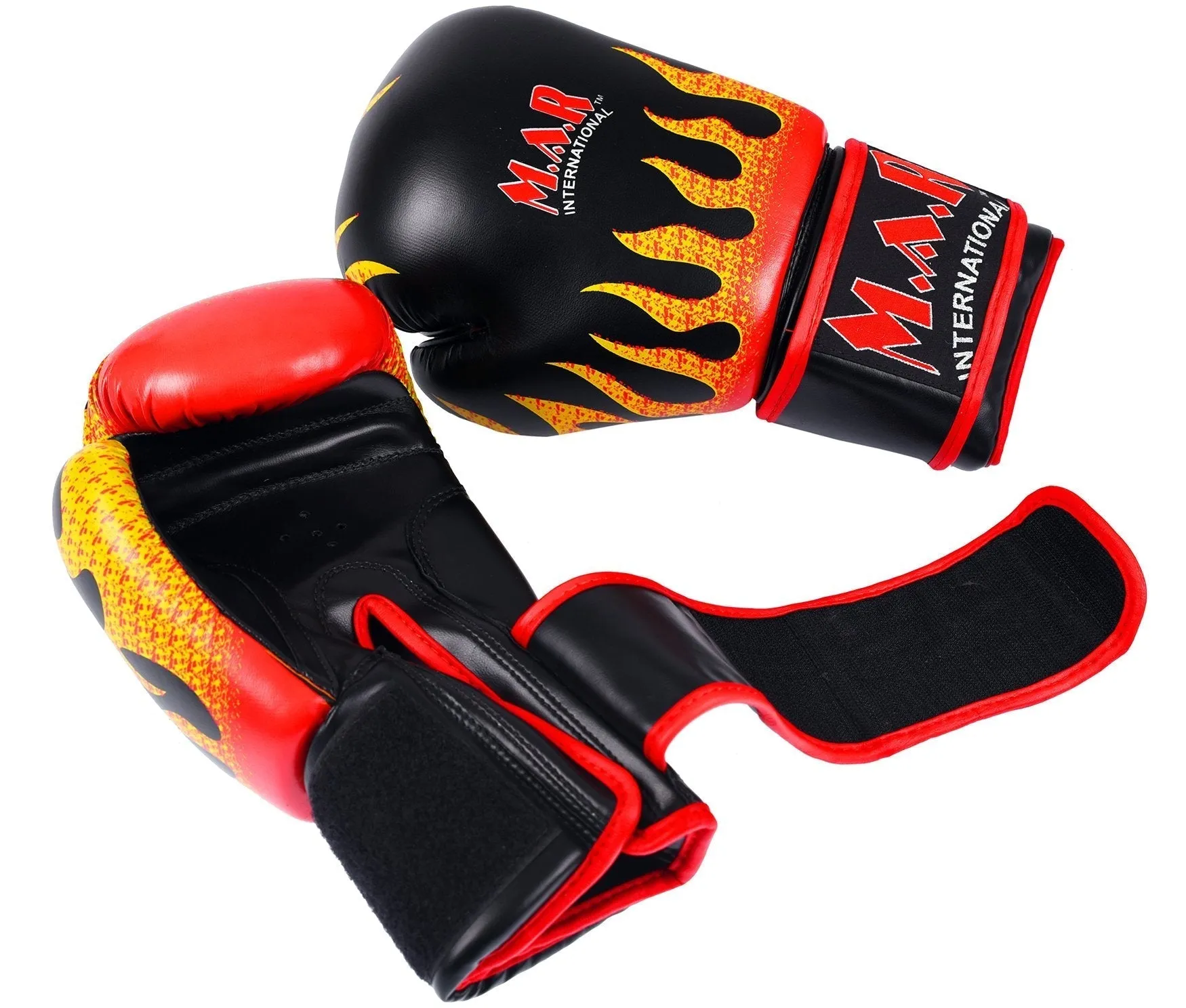 MAR-118A | Flame Print Boxing & Kickboxing Gloves