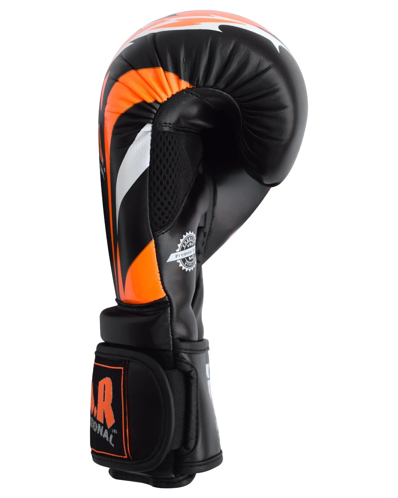 MAR-118C | Orange & Black Tiger Print Boxing & Kickboxing Gloves