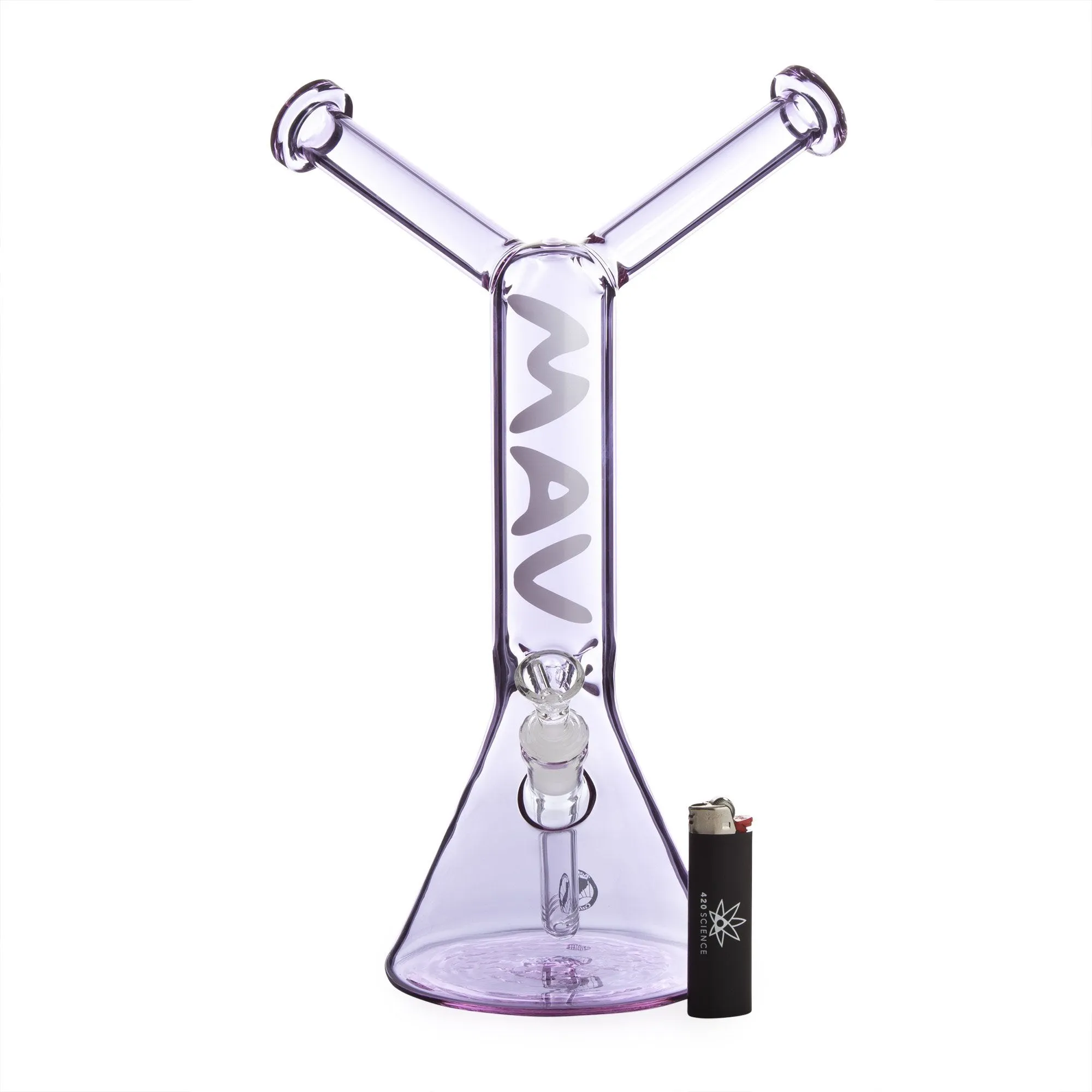 Mav Glass 'Bestie' Double Headed/Two Person Beaker Bong