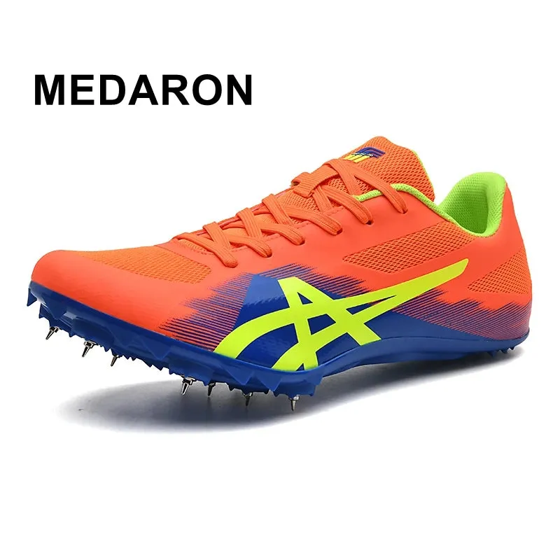 MEDARON Men Women Track Field 8 Spikes Sprint Sneaker