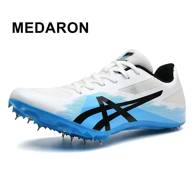 MEDARON Men Women Track Field 8 Spikes Sprint Sneaker