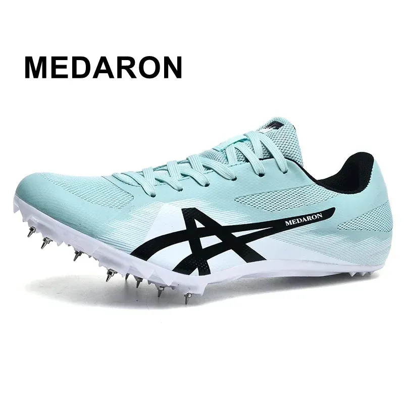 MEDARON Men Women Track Field 8 Spikes Sprint Sneaker