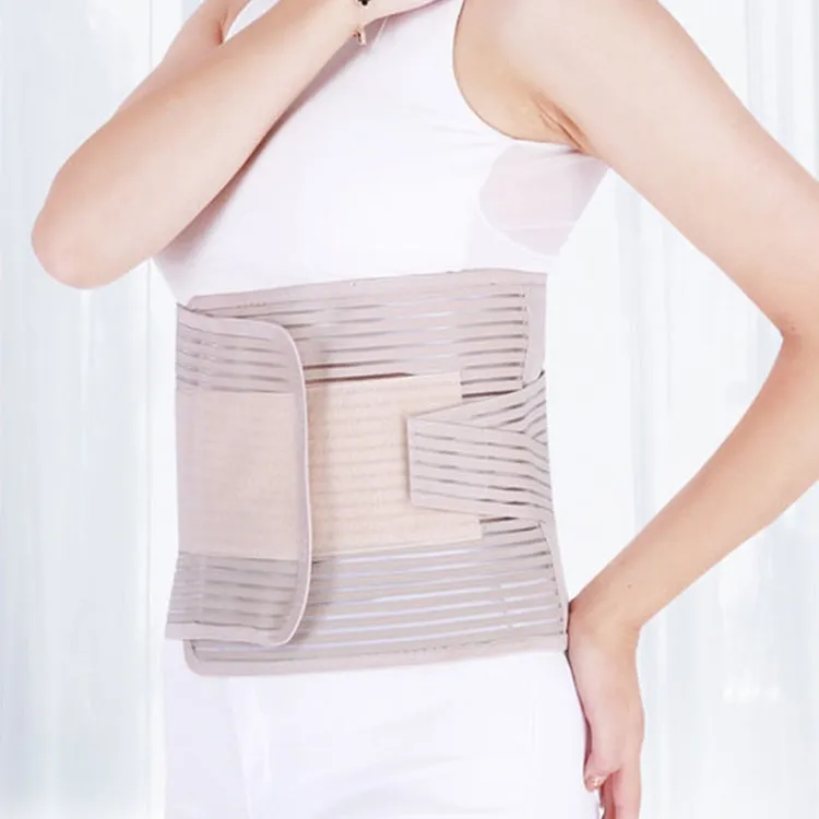 Men Women Universal Breathable Waist Protection Lumbar Spine Waist Belt, Size:M(Skin Color)