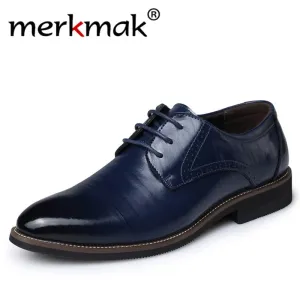 Merkmak Big Size  Oxfords Leather Men Shoes