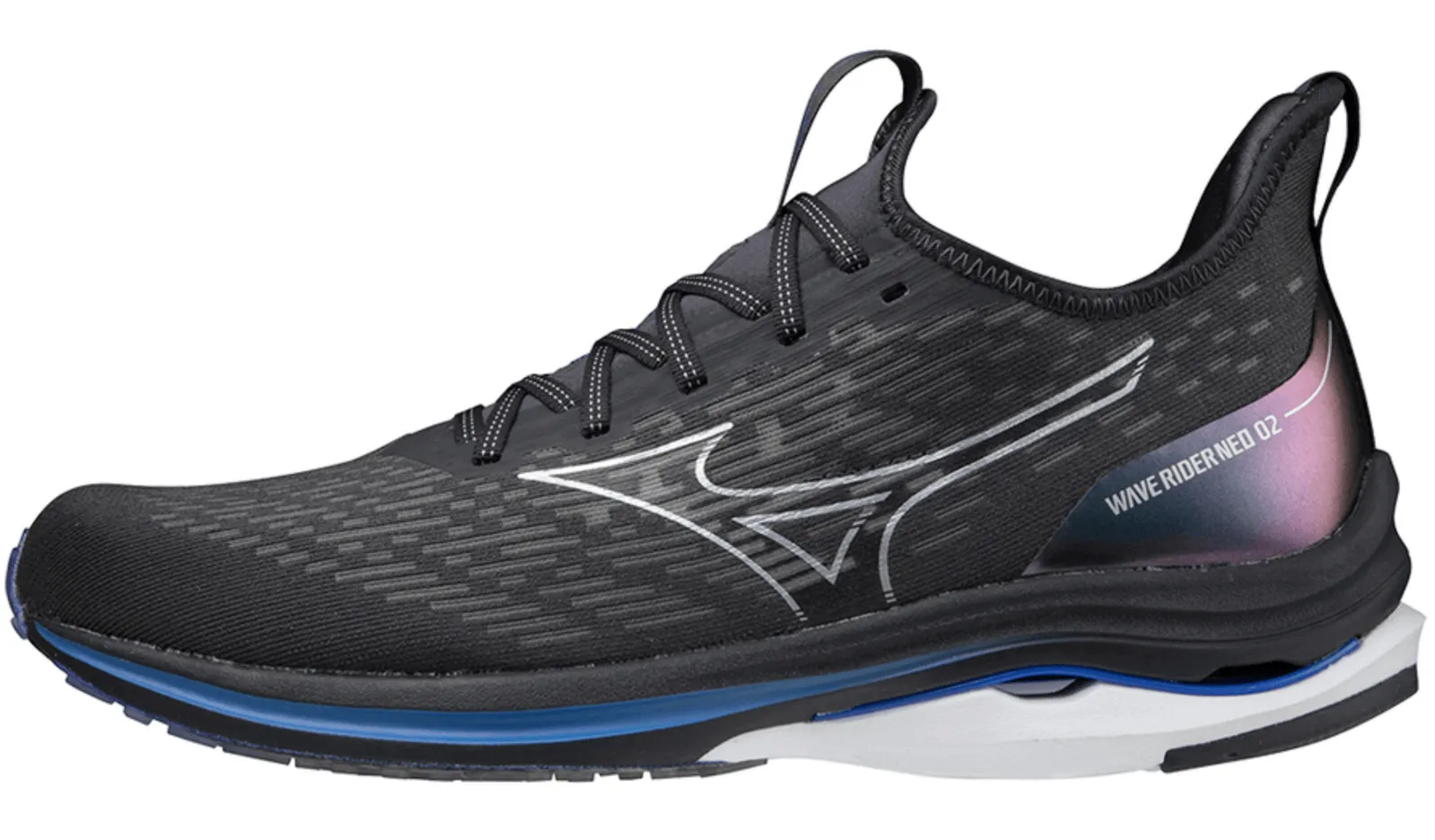 Mizuno Mens Wave Rider Neo 2 Running Shoes - Bright Pearl/Violet Blue