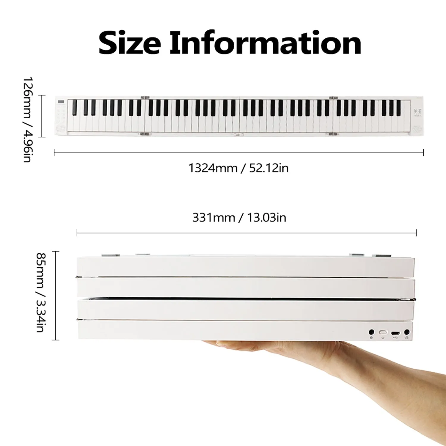 Multifunctional Foldable Portable Electronic Piano