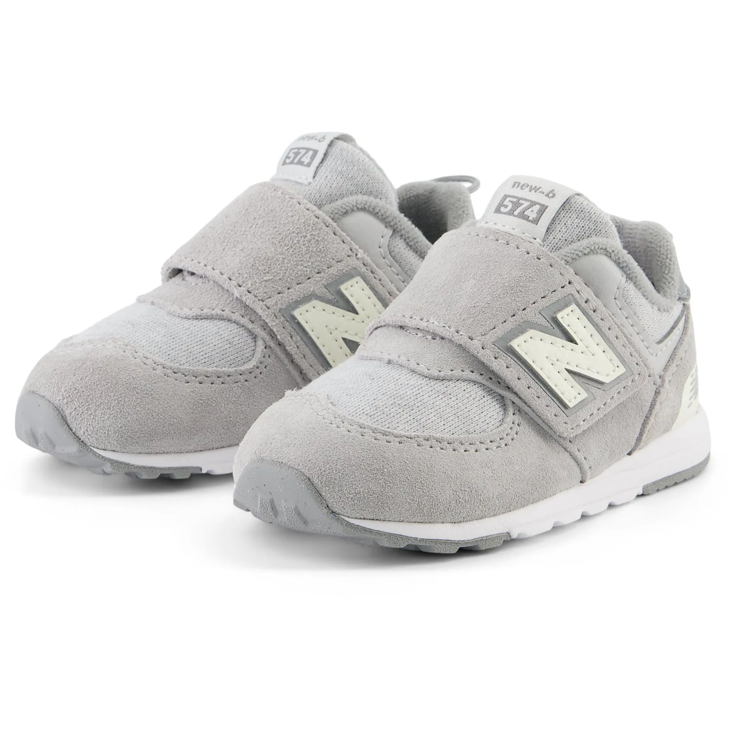 New Balance 574 NEW-B Hook & Loop Sneakers Concrete