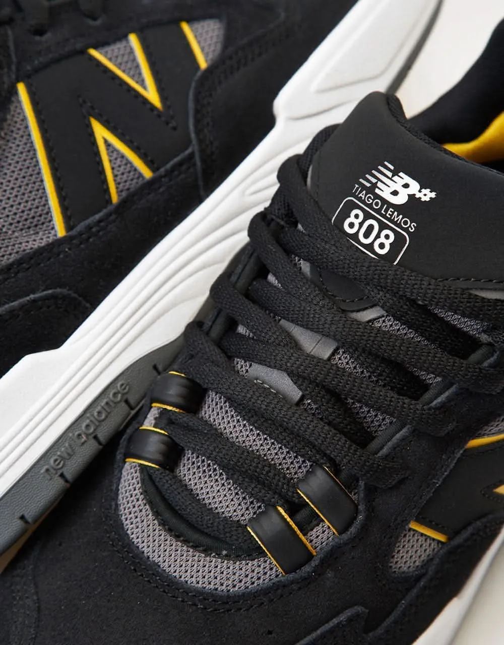 New Balance Numeric Tiago Lemos 808 Skate Shoes - Black/Yellow