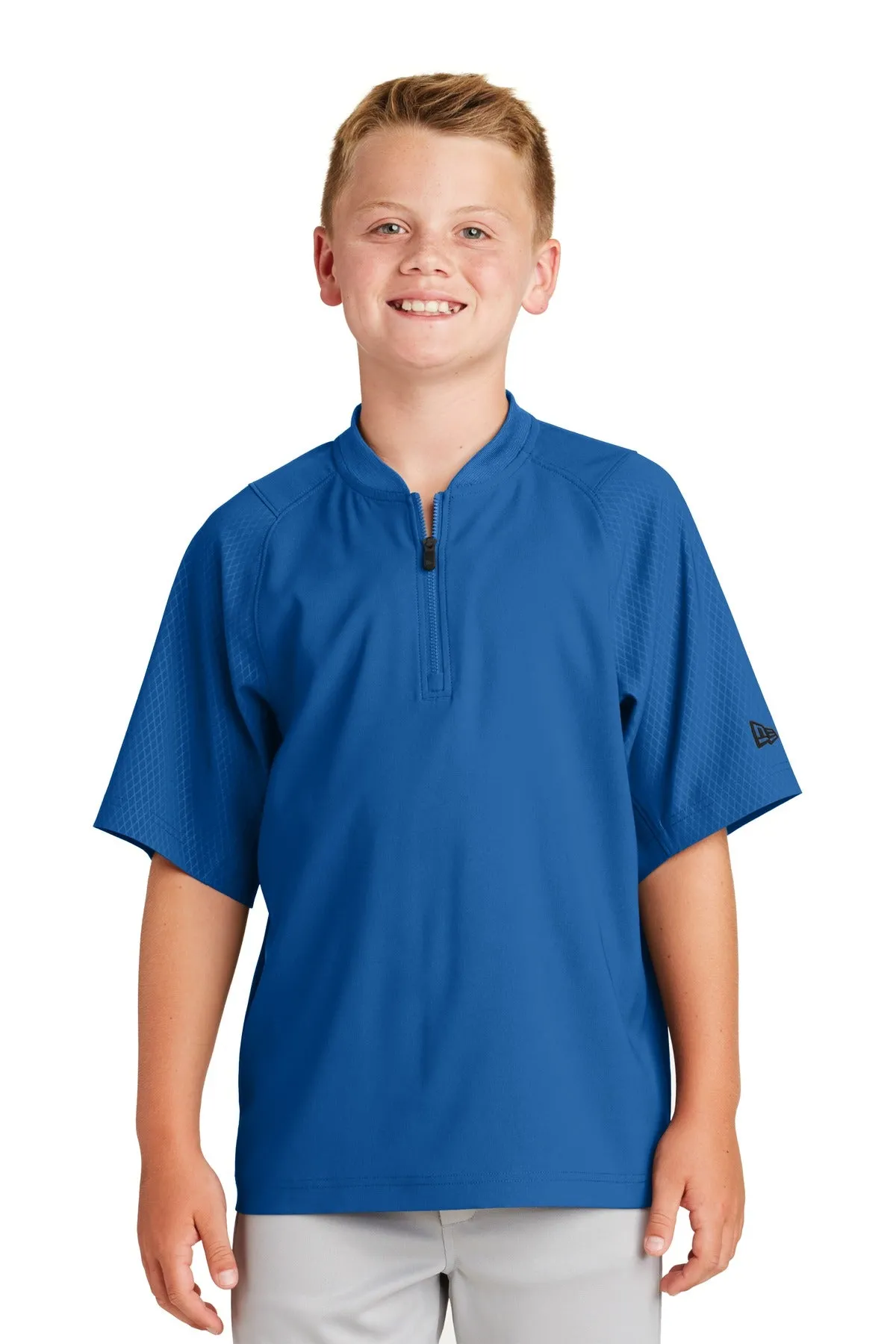 New Era ® Youth Cage Short Sleeve 1/4-Zip Jacket. YNEA600