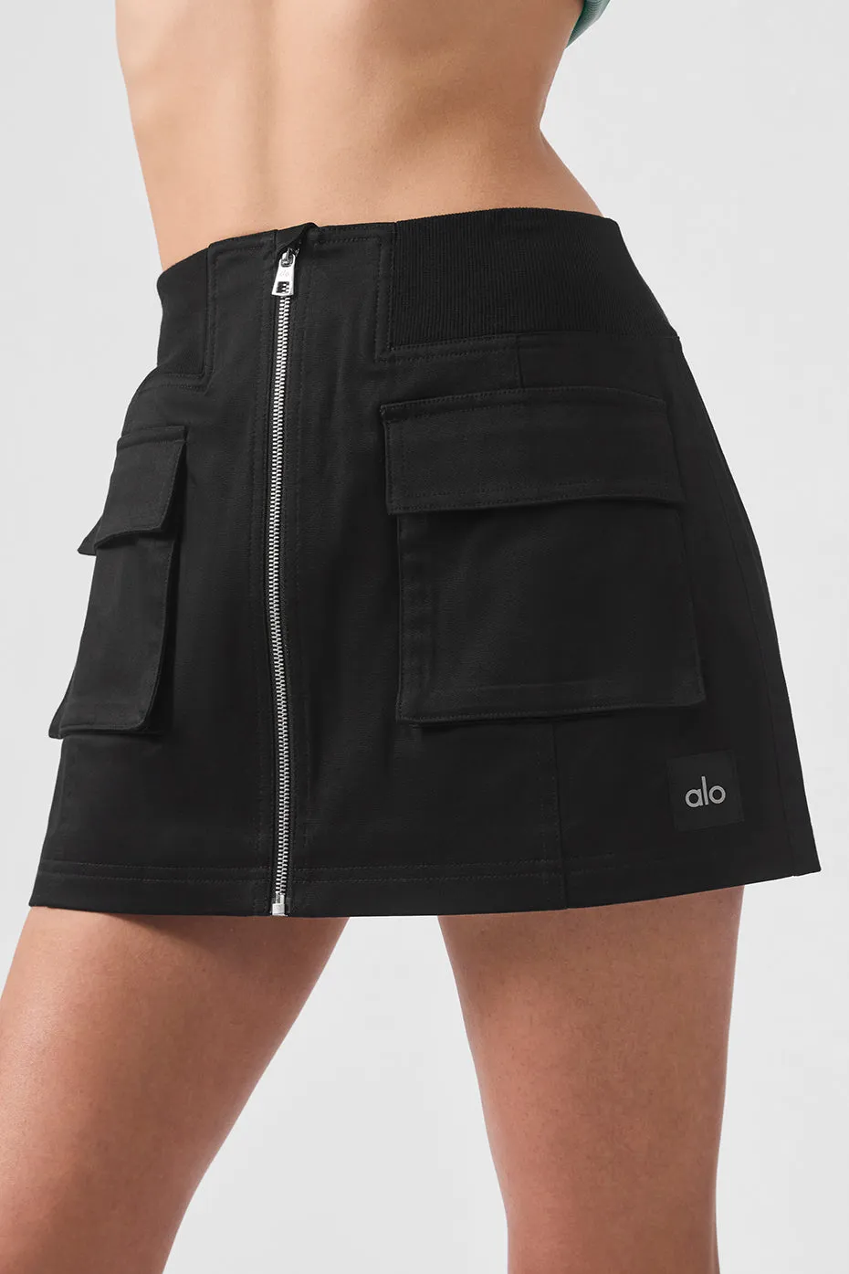 Night Out Cargo Skirt - Black