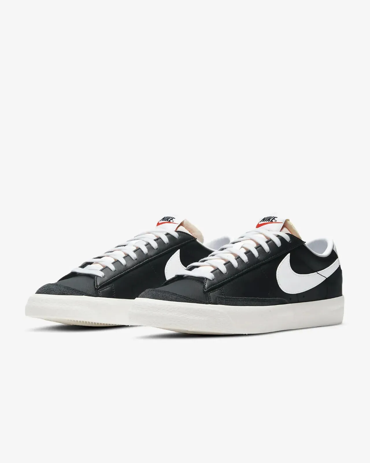 Nike Blazer Low '77 Vintage DA6364-001 Men's Black White Leather Skate Shoes D55