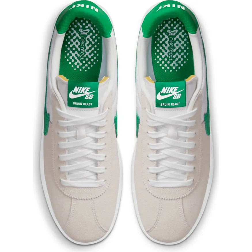 Nike SB Bruin React Skateboard Shoe - White/Lucky Green-White-Lucky Green