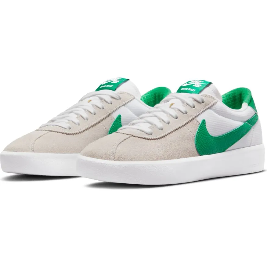 Nike SB Bruin React Skateboard Shoe - White/Lucky Green-White-Lucky Green