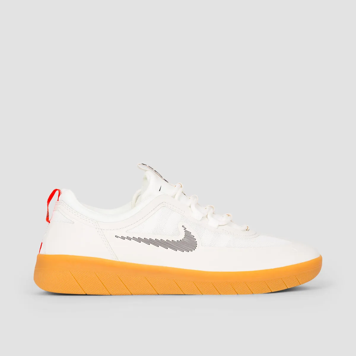 Nike SB Nyjah Free 2 Shoes - Summit White/Black/Bright Crimson