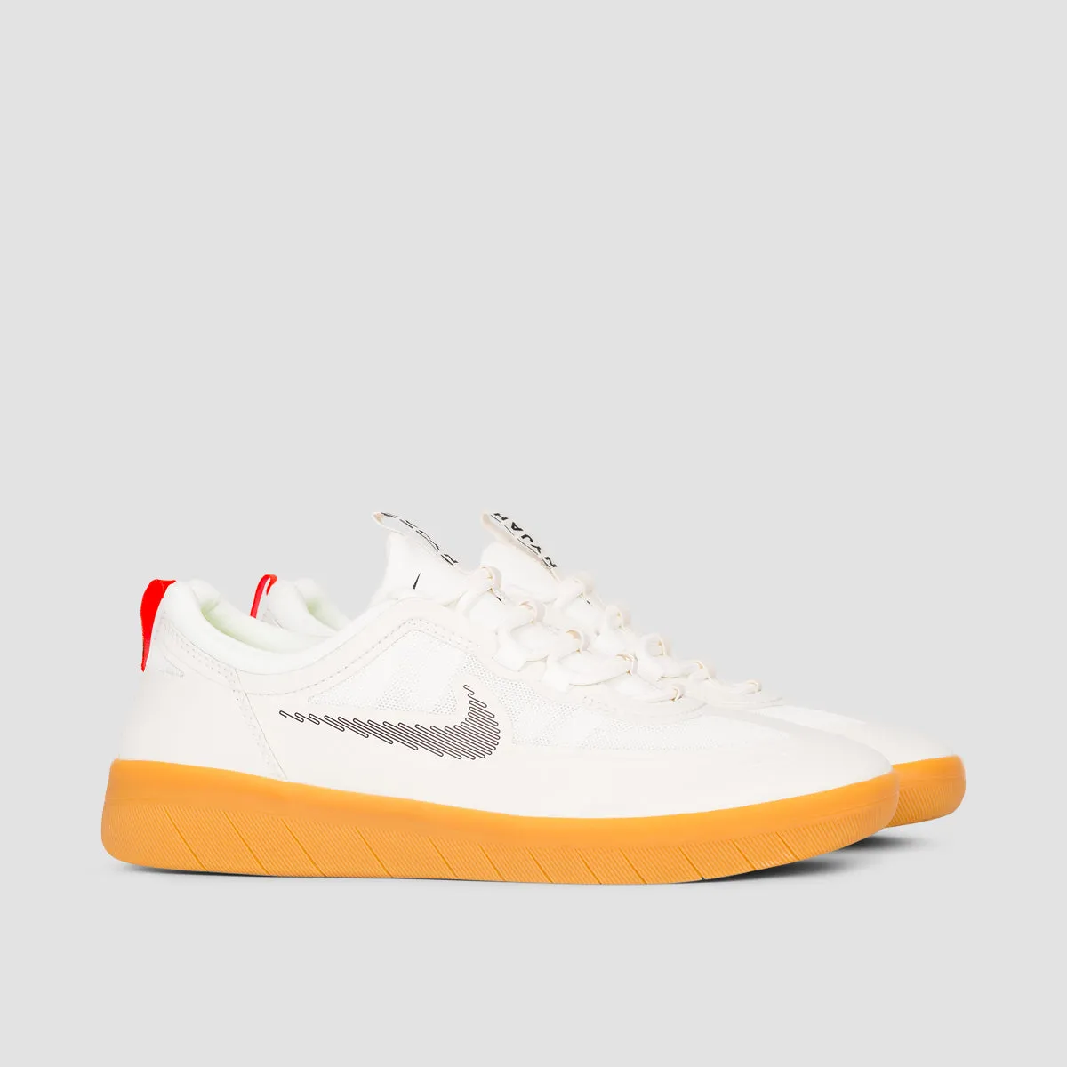 Nike SB Nyjah Free 2 Shoes - Summit White/Black/Bright Crimson