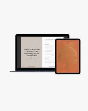 Notes to Mindfulness Journal (Downloadable) - Digital Version Sunset Orange