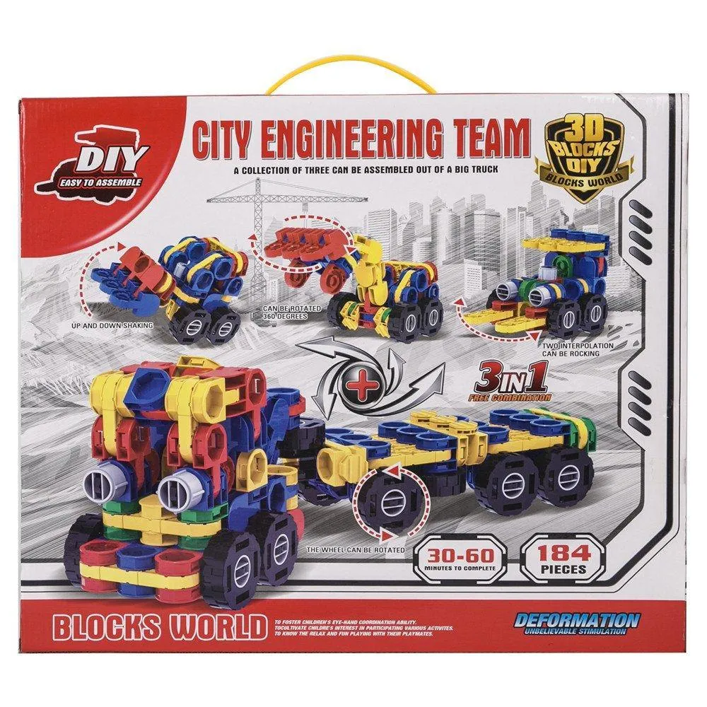 Novelty Design DIY 3D Building Blocks Vehicle Sets Favors Birthday Gift