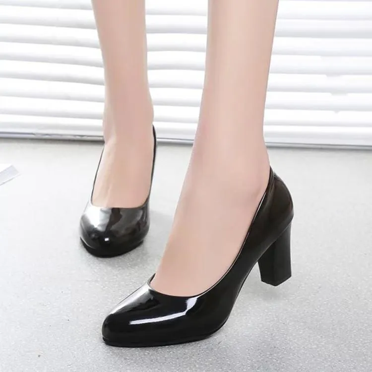 Nude Block Heels Spring Summer Women's Shoes High Heels Wedding Shoes