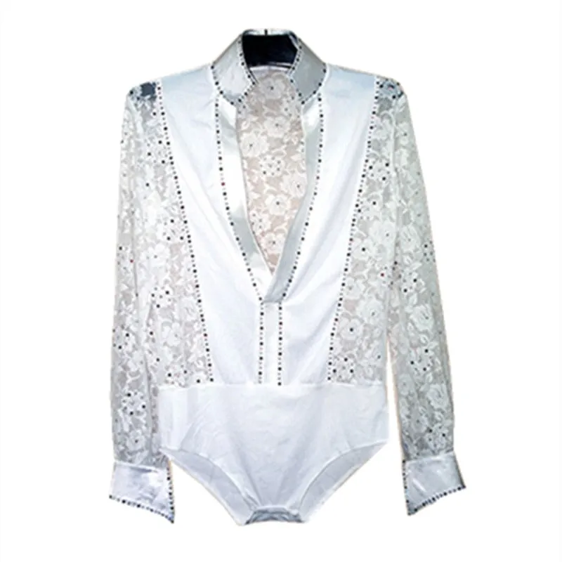 Obsessions #M112 Mens Lycra and Lace Ballroom - Latin Competition Shirt and Pants(sold seperately)