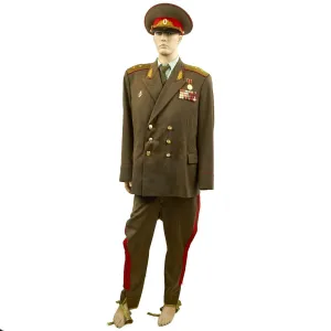 Original Cold War Soviet Lieutenant General Dress Uniform with Mannequin